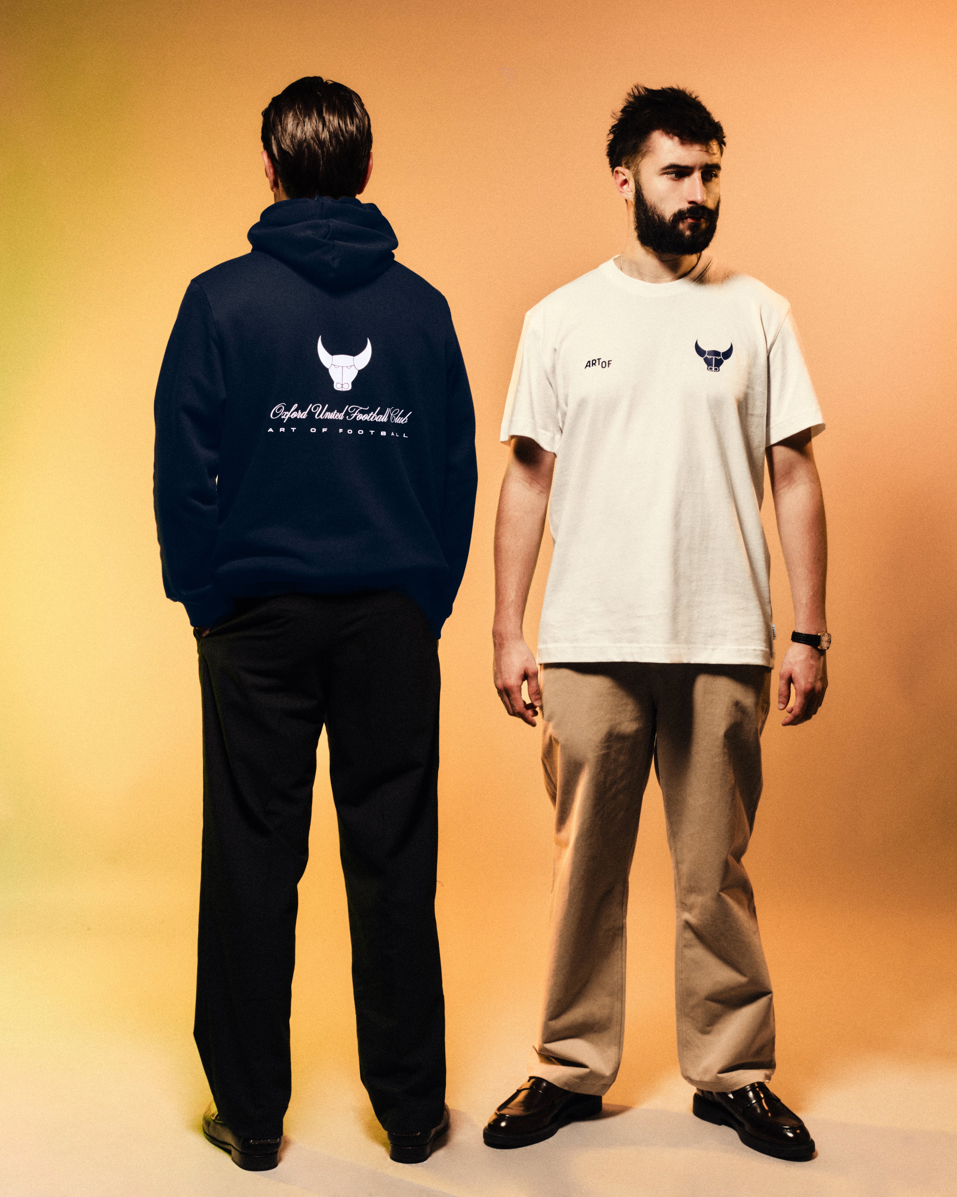 ART OF x Oxford Heritage Hoodie | Navy Printed Football Sweat