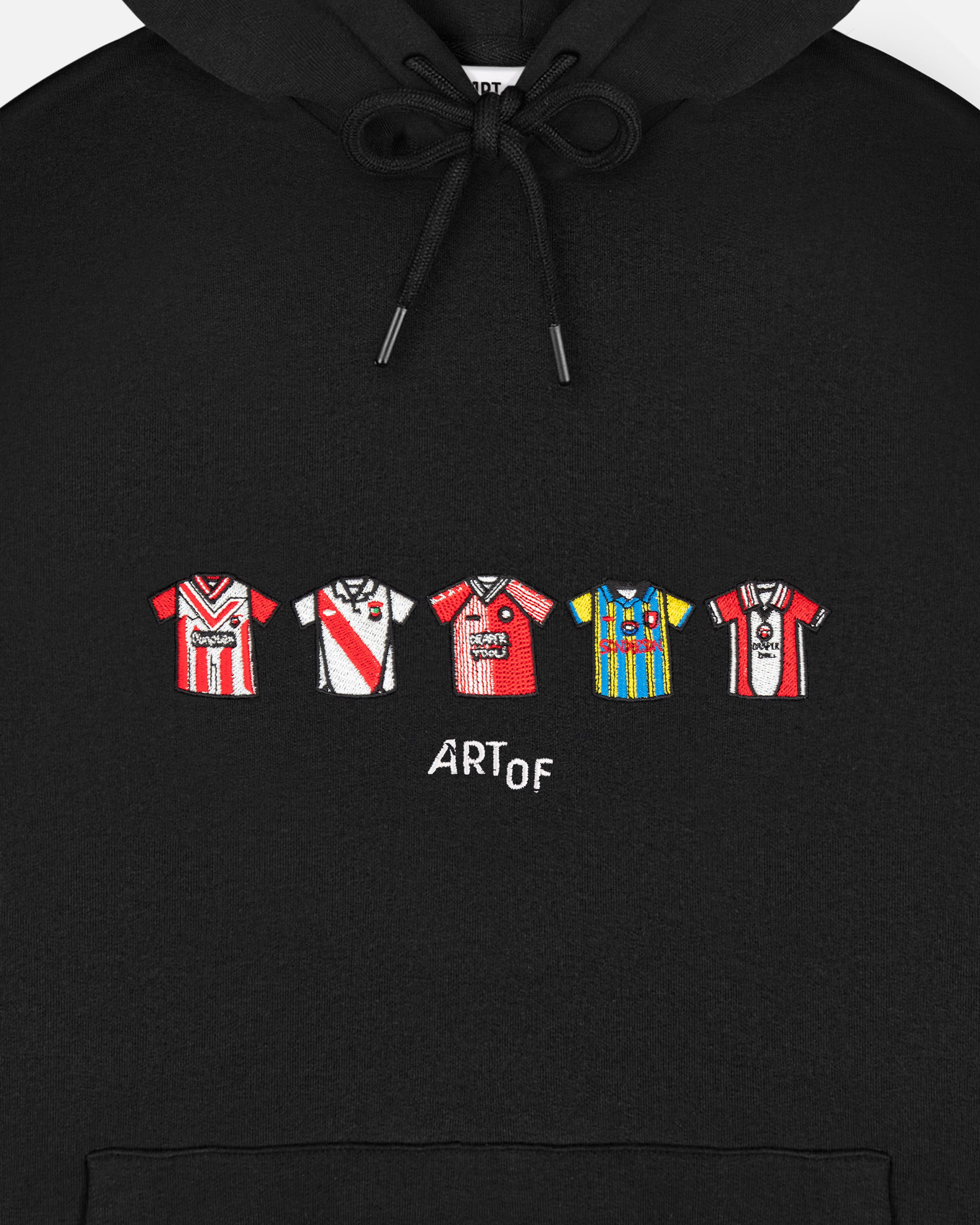 ART OF Football x Southampton Embroidered Classics Black Hoodie | AOF