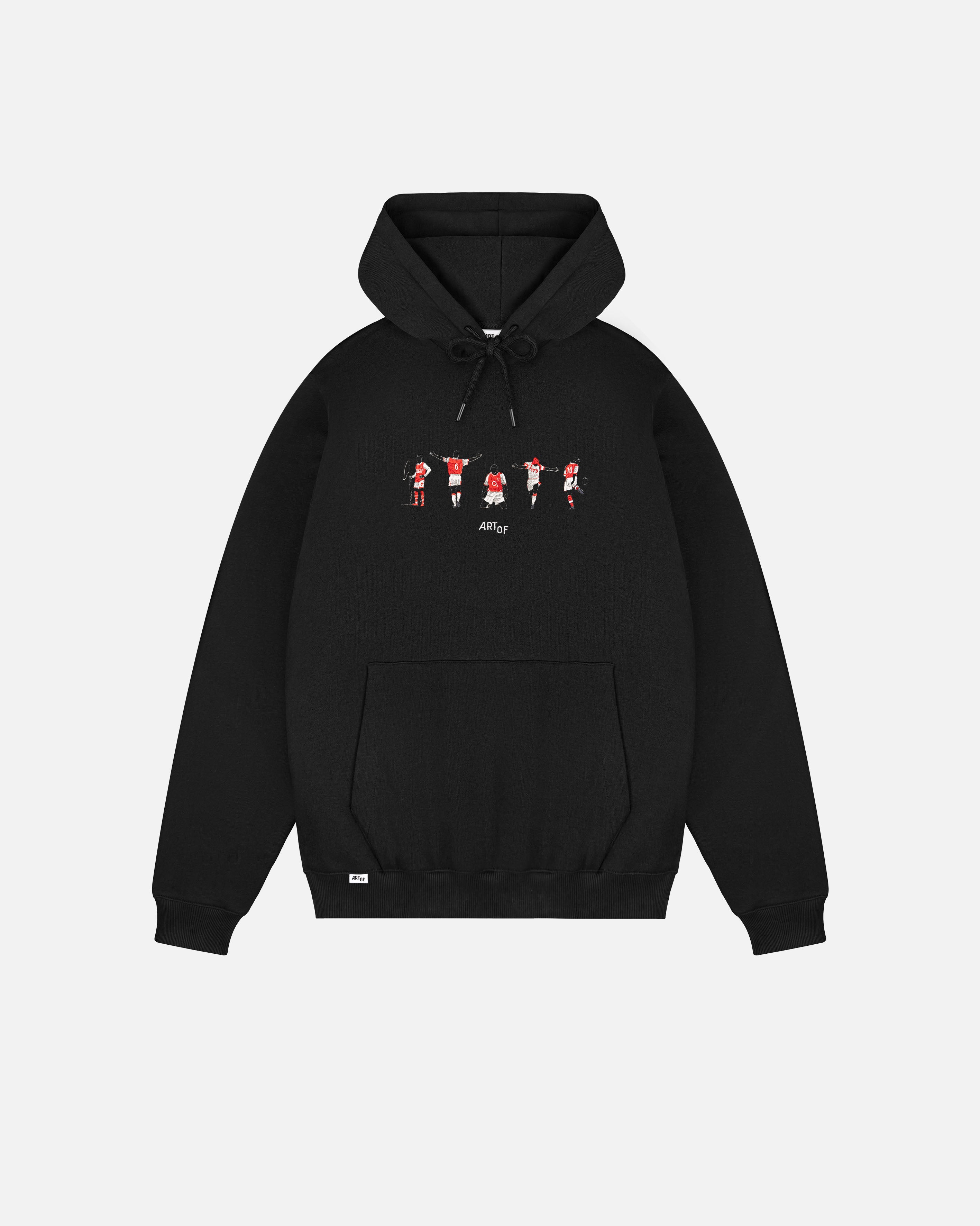 ART OF AFC Embroidered Icons Black Hoodie | Football Sweat