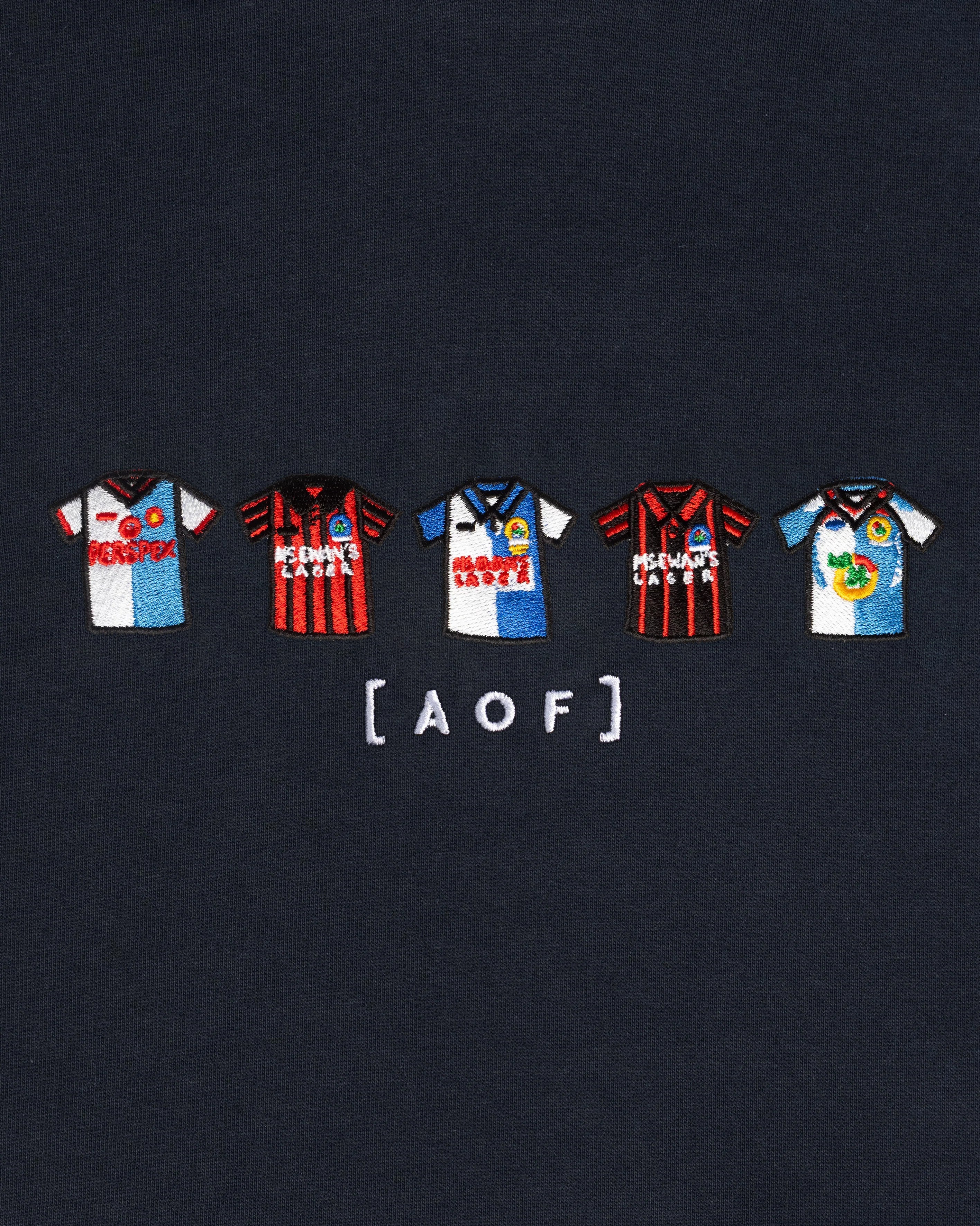 AOF Blackburn Embroidered Classics Hoodie | Navy Sweat