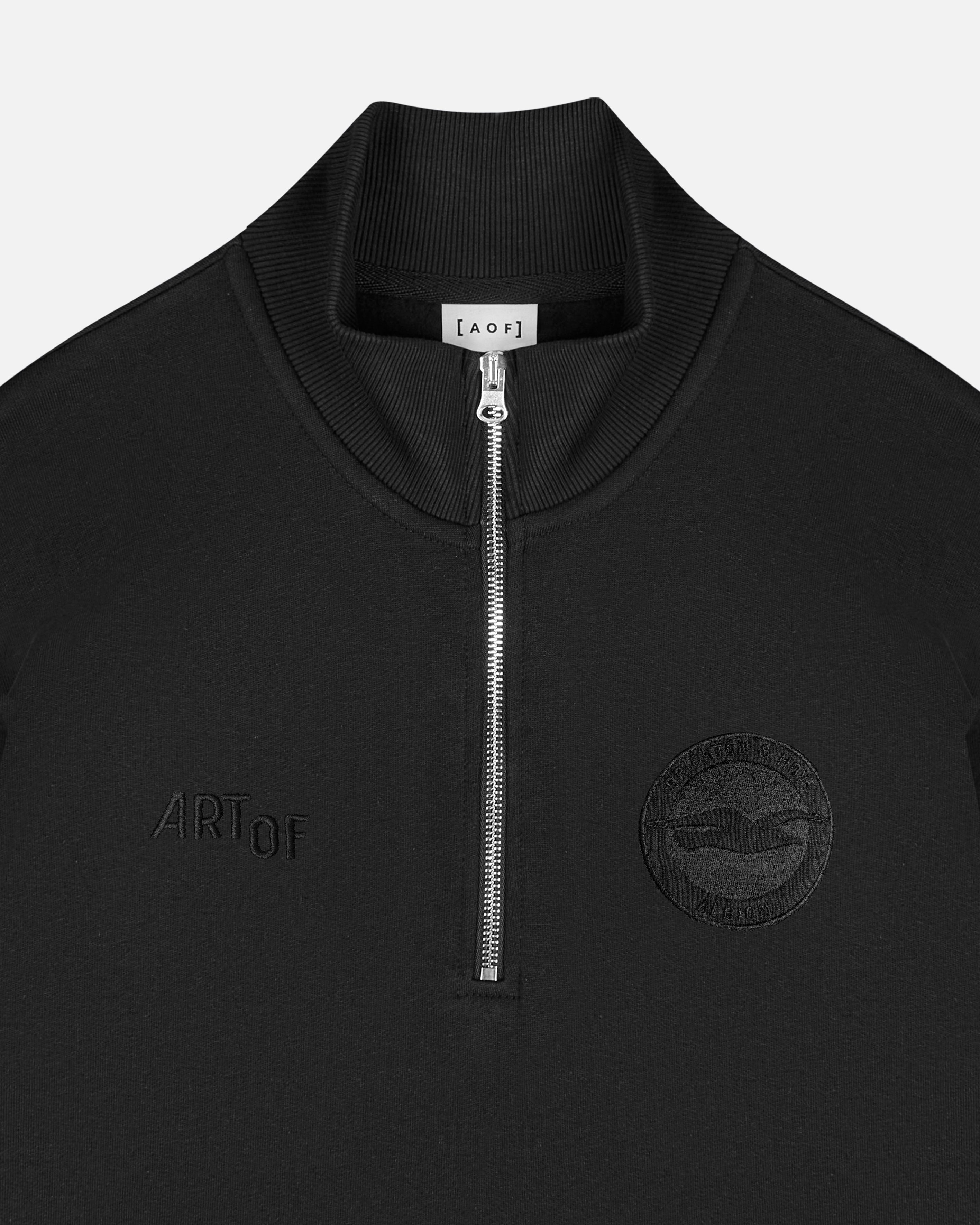 ART OF Football x Brighton Blackout Quarter Zip Black Sweat | AOF