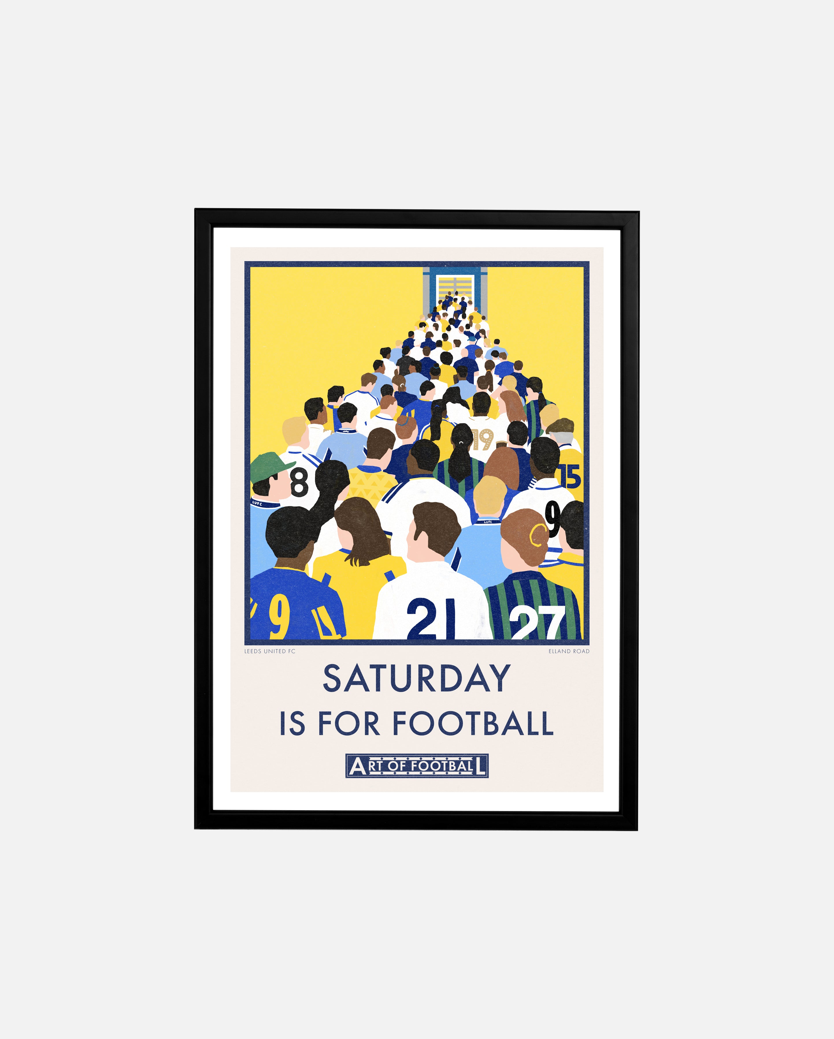 ART OF x Leeds Saturday Is For Football Framed Print | Football Art