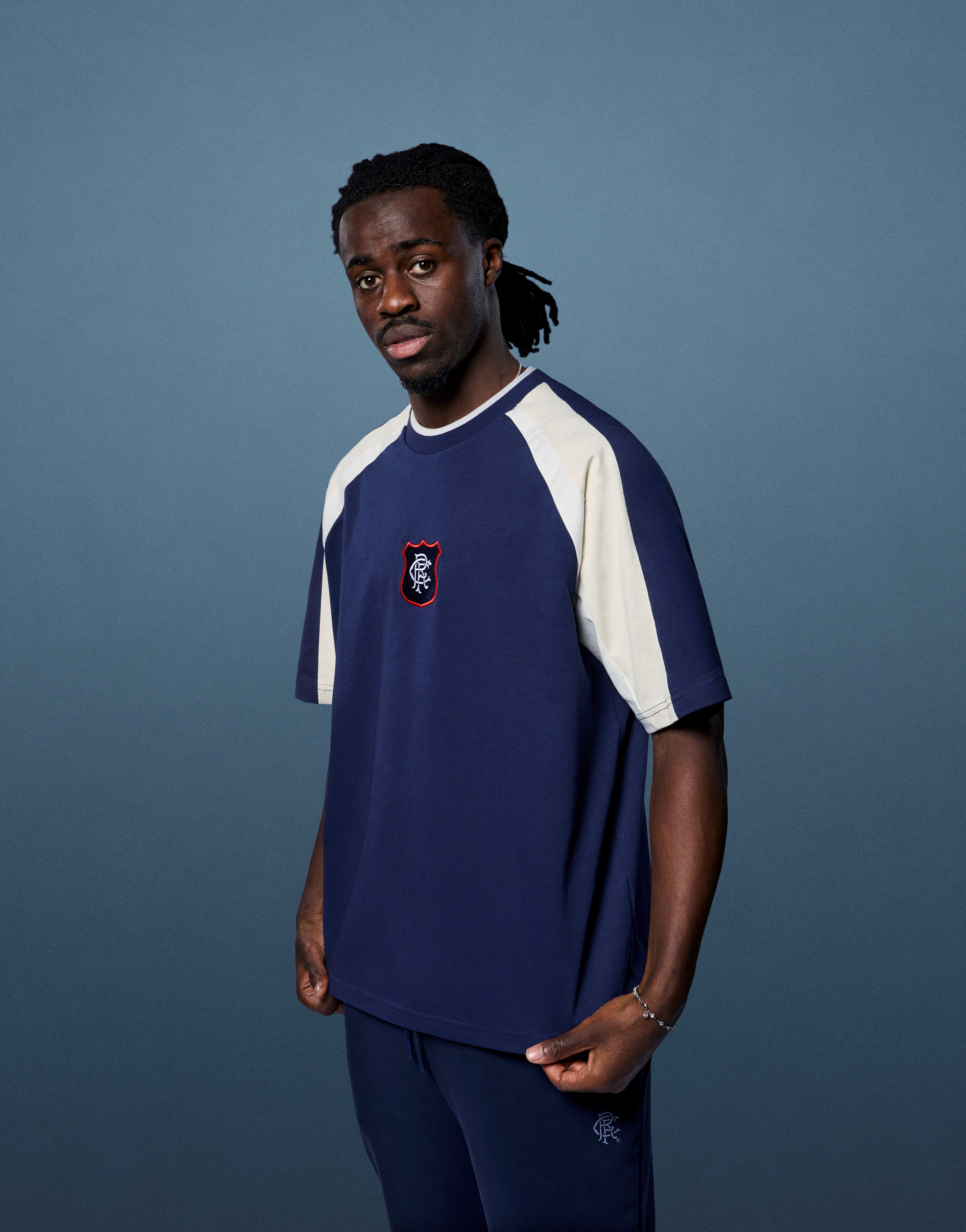 ART OF Football x Rangers 90s Oversized Panelled Tee | AOF T-shirt
