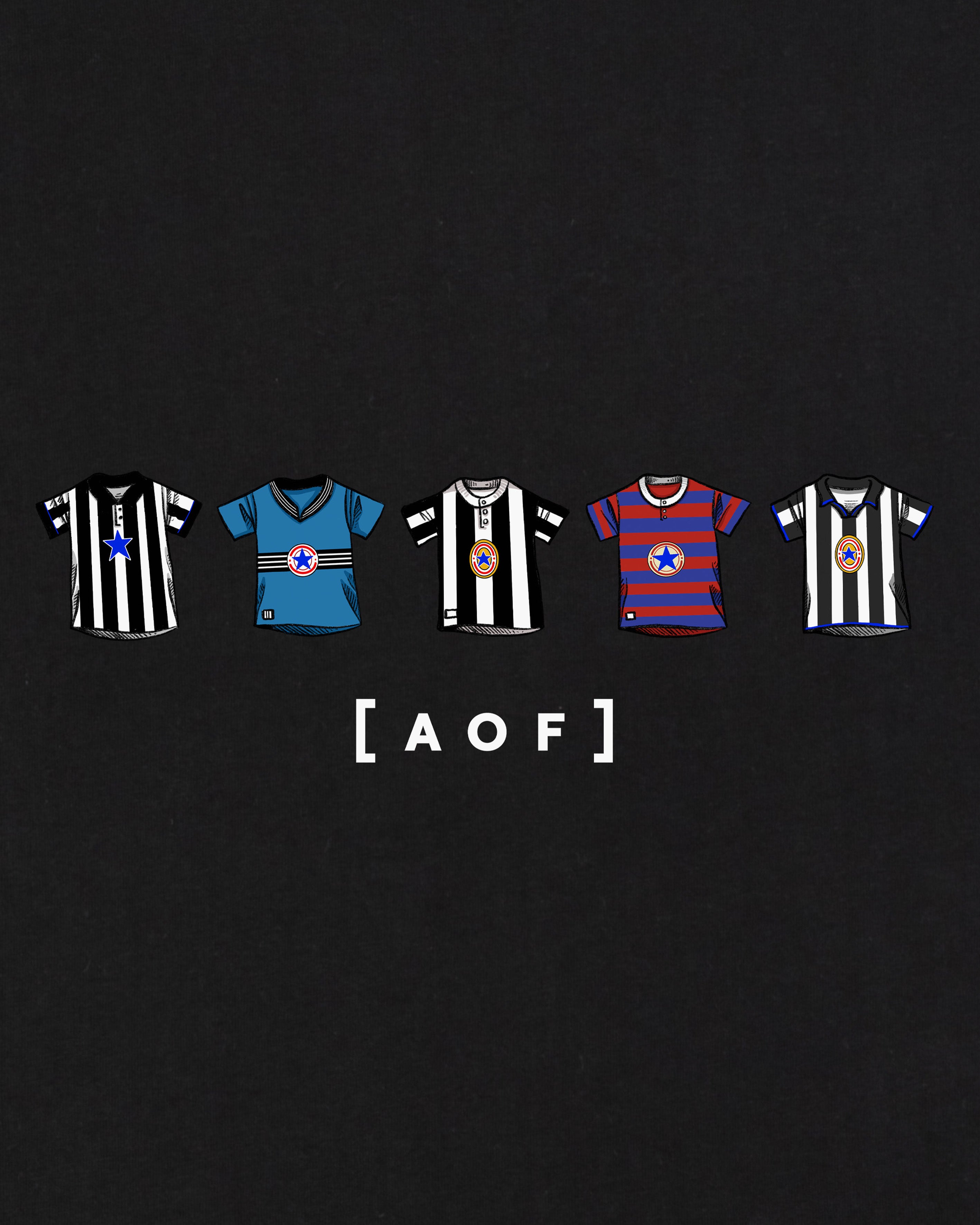 ART OF Toon Printed Classics Tee | Black Graphic Football T-shirt