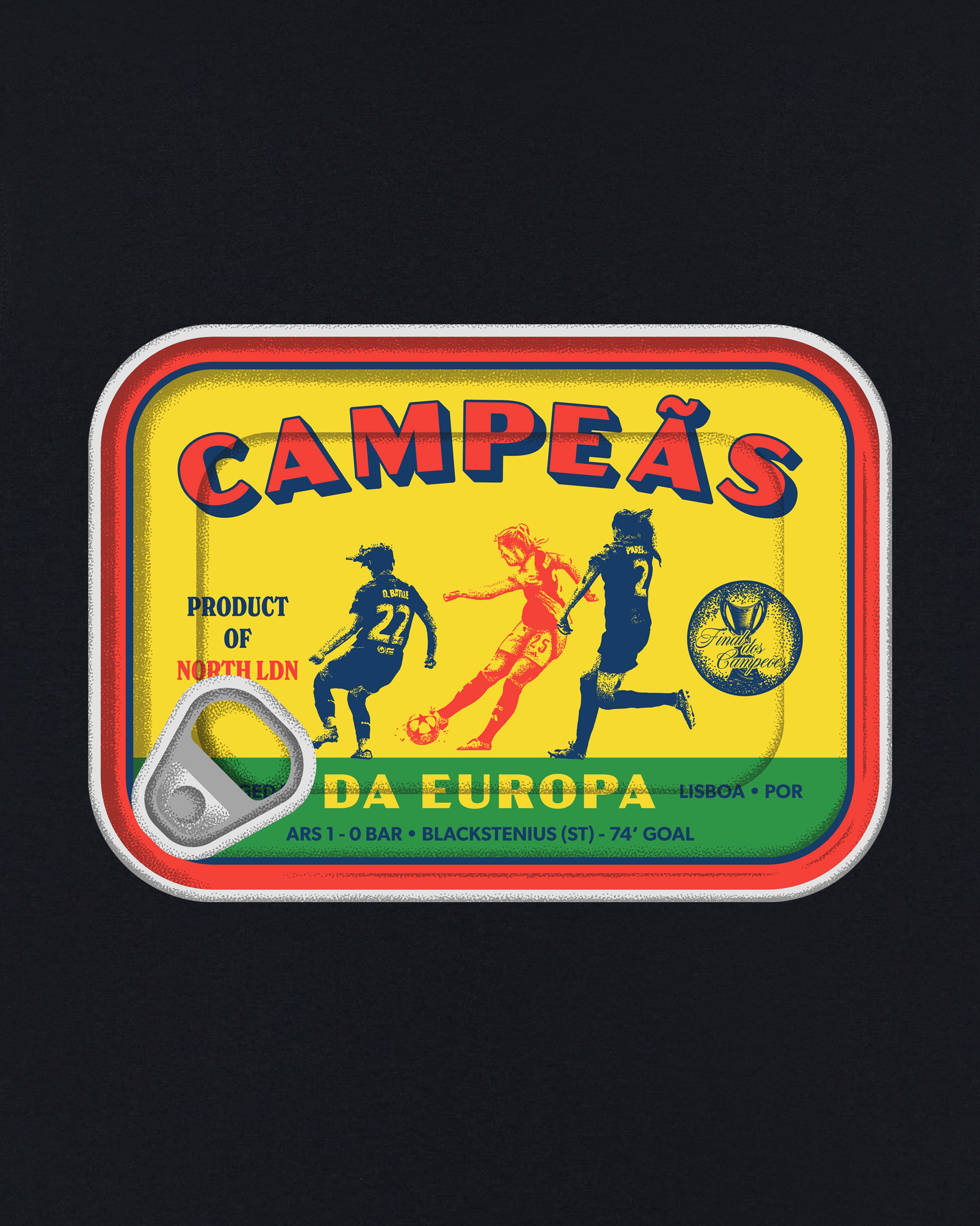 ART OF AFC Women's Campeãs Da Europa | Black Women's Football T-shirt