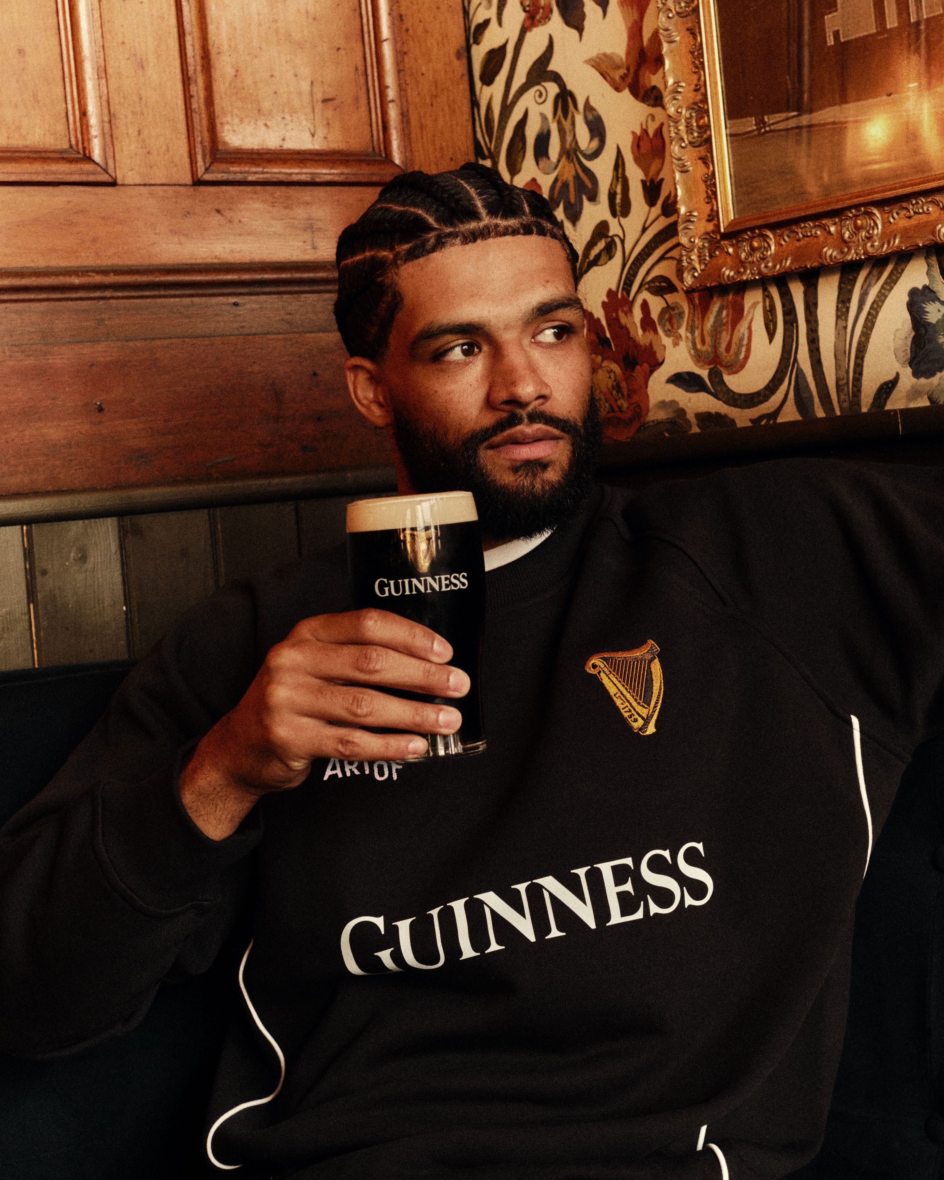ART OF Football x Guinness Black Panelled Sweater | AOF