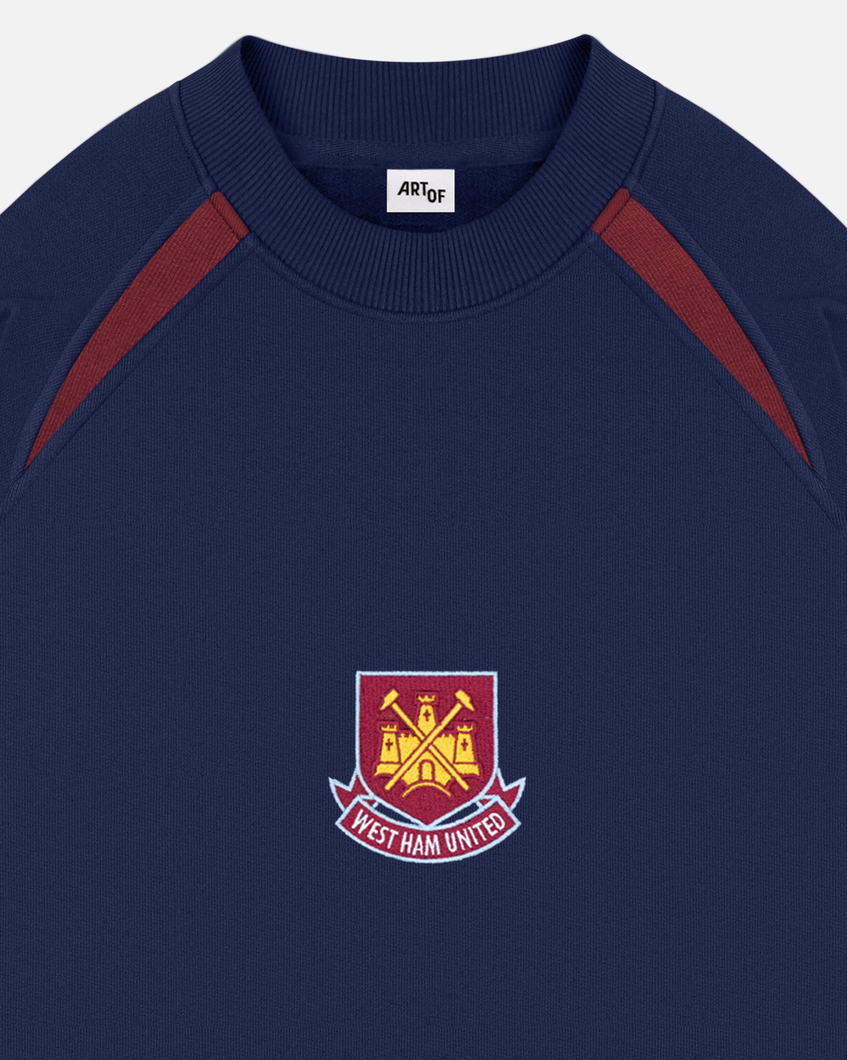ART OF Football x West Ham Navy Panelled Sweat | AOF x WHUFC