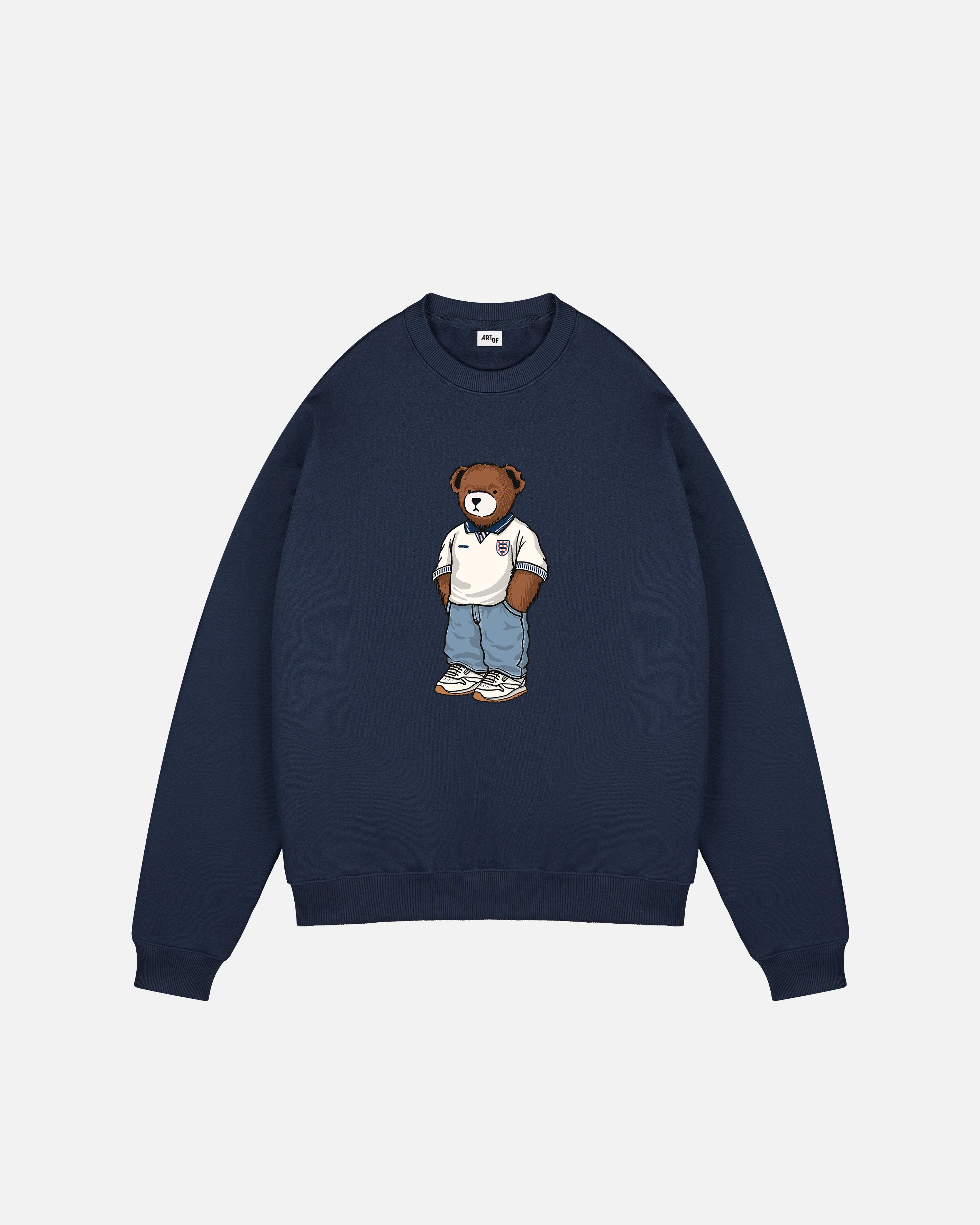 ART OF ENG '90 Pickles Sweat | Navy Printed Football Top