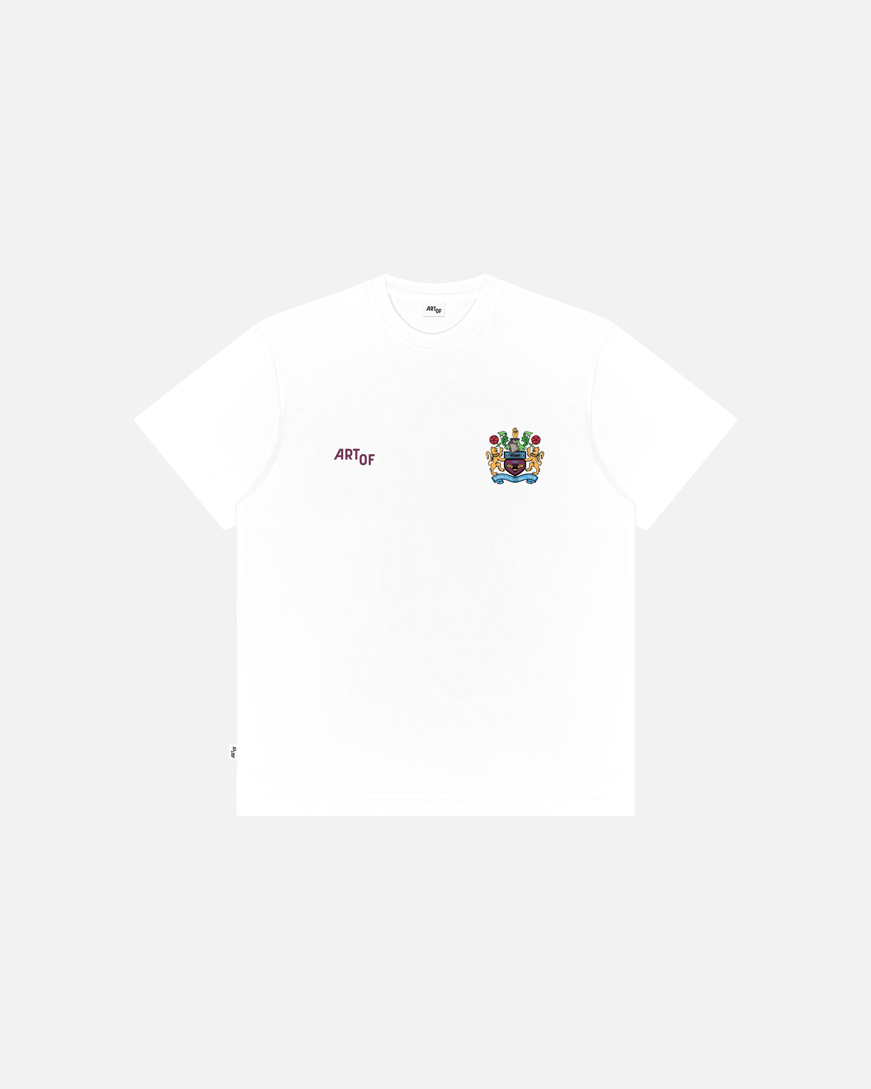 ART OF x Burnley 90's Crest Tee | White Graphic Football T-shirt