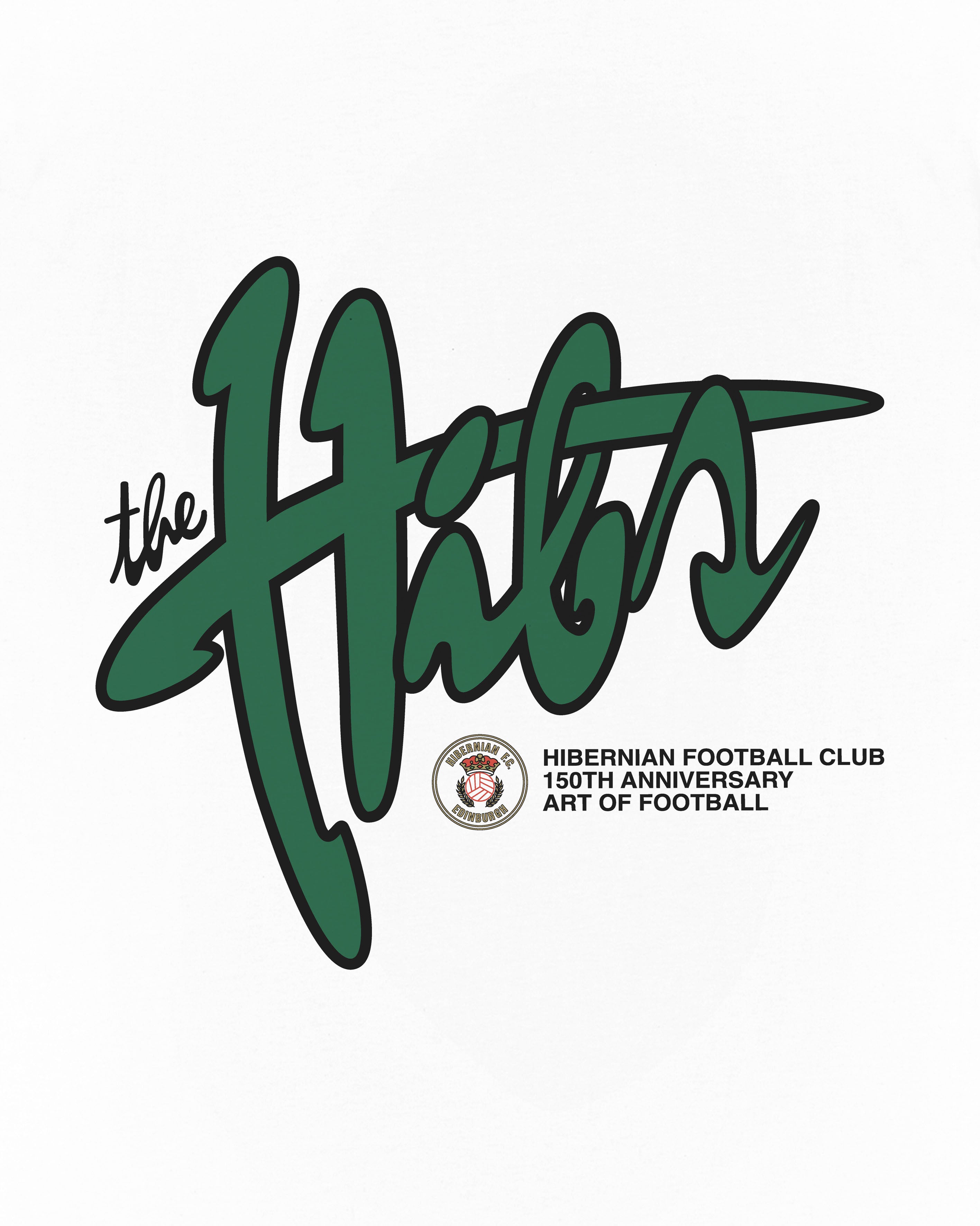 ART OF x Hibs 80s Programme Tee | HFC White Graphic Football T-shirt