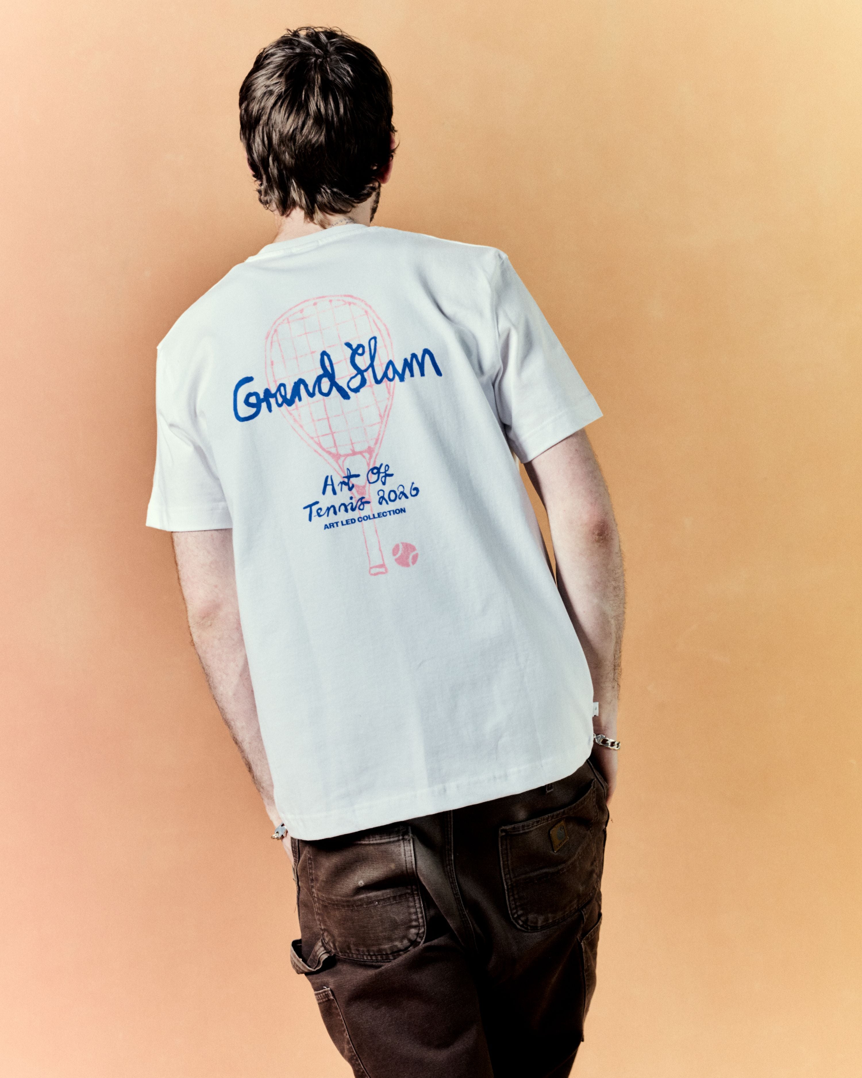 ART OF Grand Slam Sketchbook Tee | White Graphic Tennis T-shirt