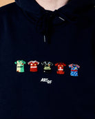 ART OF x Embroidered United Classics Navy Hoodie | MUFC Football Sweat