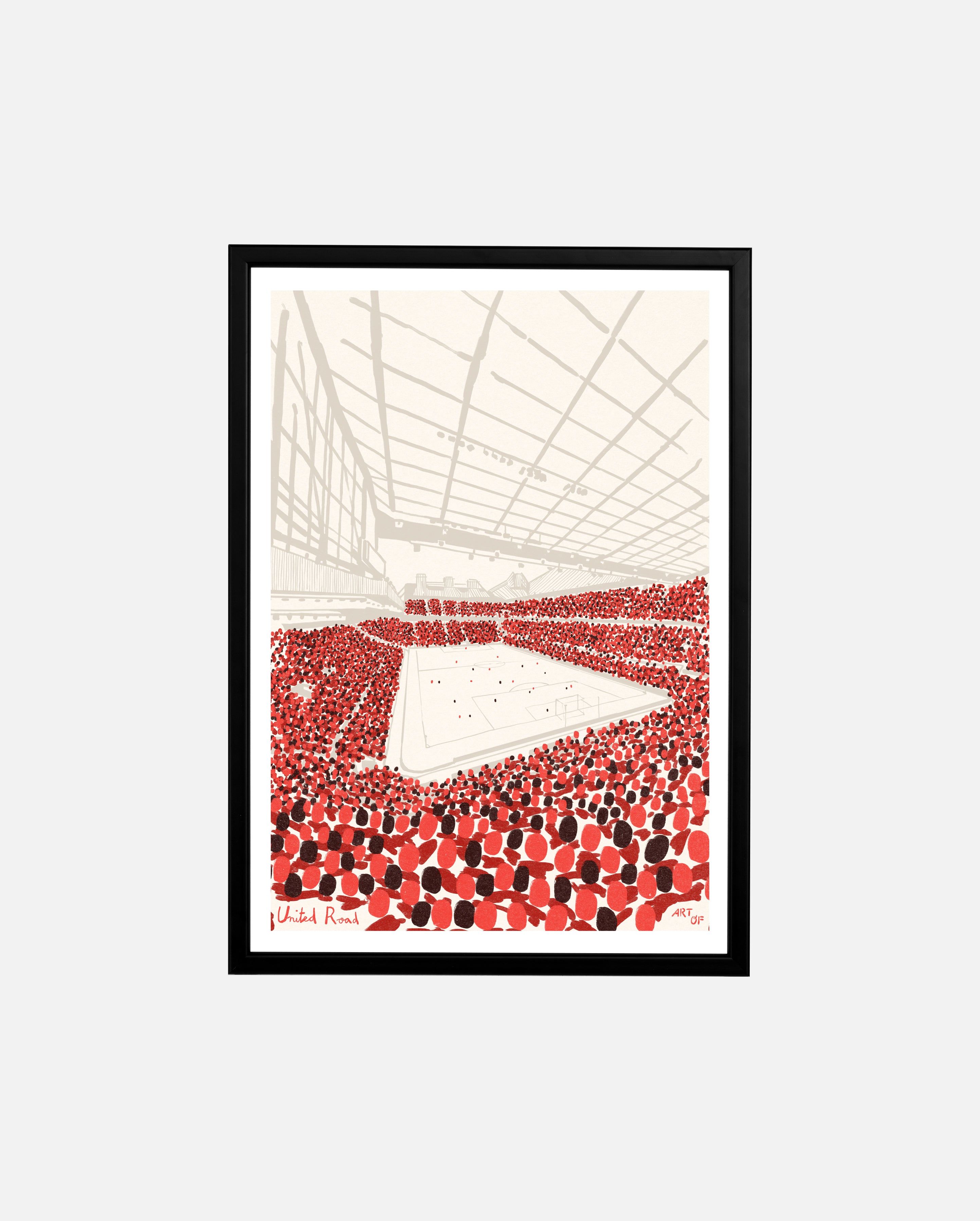 United OF LFC 12th Man Framed Print | Football Art