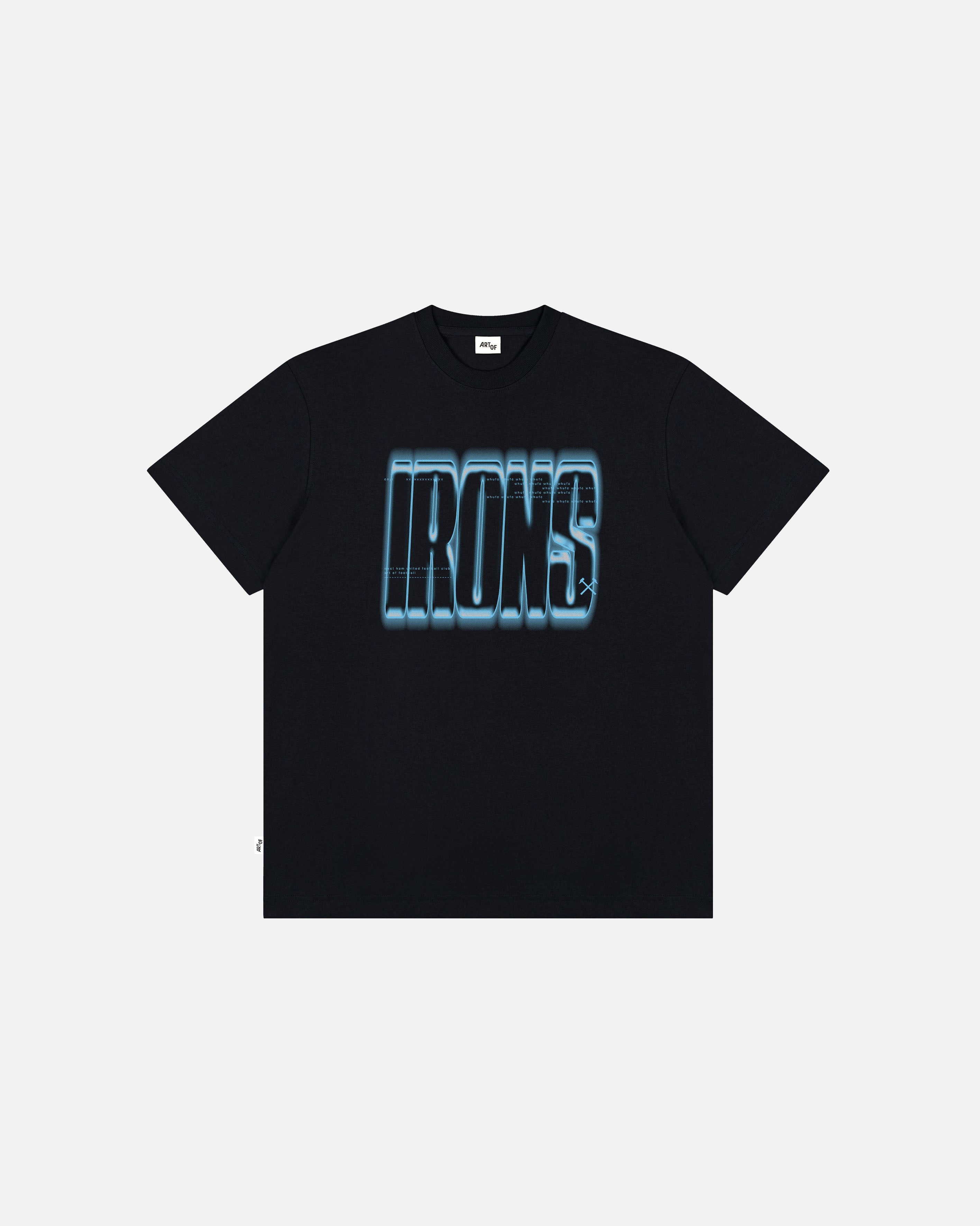 ART OF x West Ham Chrome Irons Tee | Black Graphic Football T-shirt
