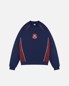 AOF x West Ham Navy Panelled Sweat | Art of Football