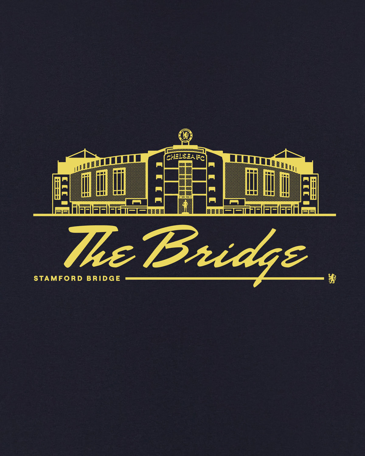 ART OF Chelsea The Bridge Tee | CFC Navy Graphic Football T-Shirt